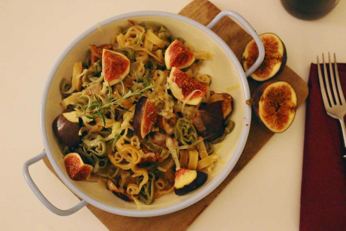 herbstgericht: pasta mit steinpilzen & feigen